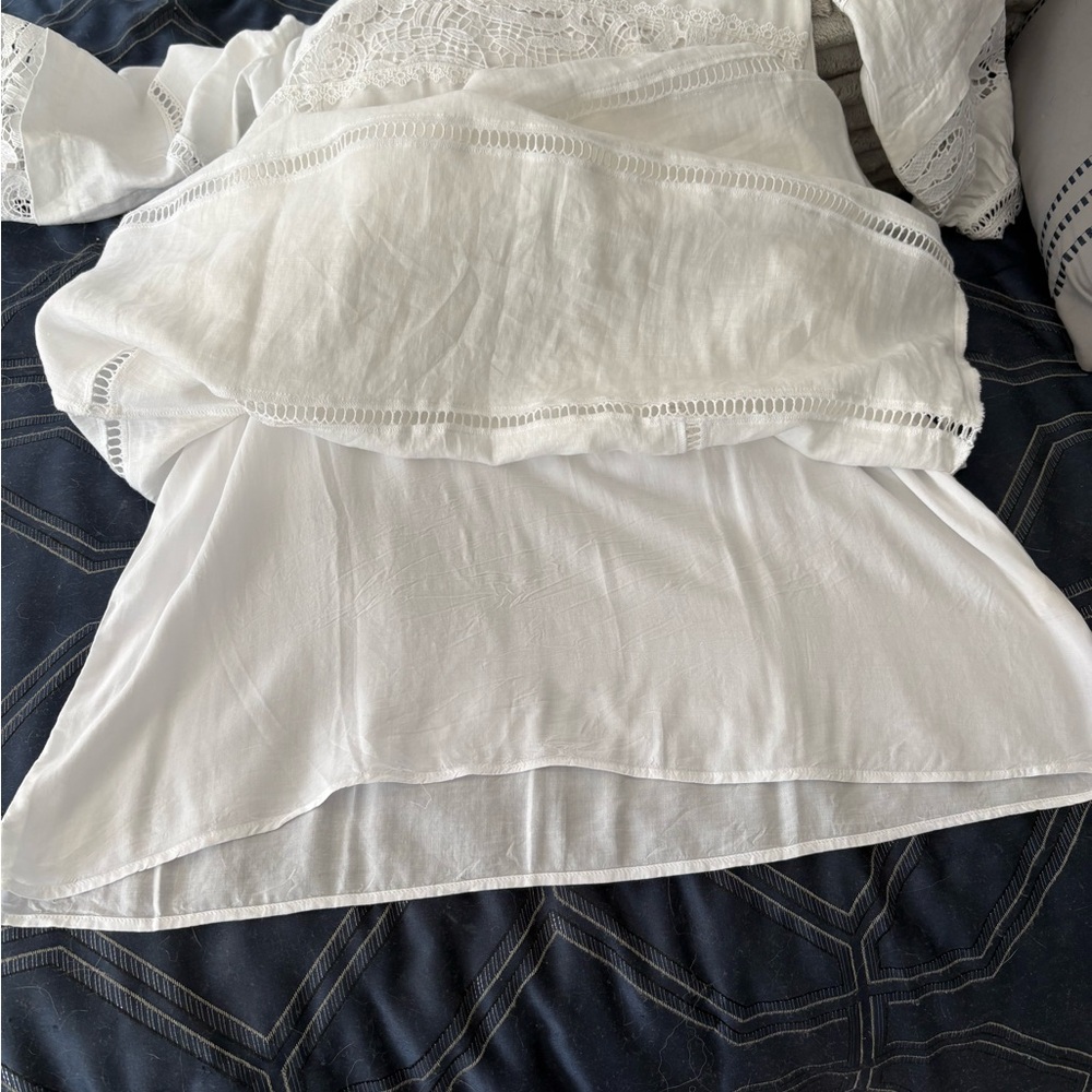 Soft Surroundings White Lace Long Sleeve Maxi Dress - Picture 11 of 14